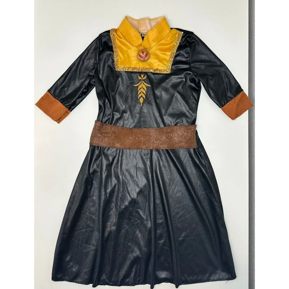 DIsney FROZEN II Anna Dress Costume Toddler Girls Sz 3T-4T Black Gold Halloween